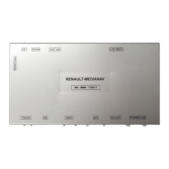 KAP RENAULT-MDN-170613 Manual