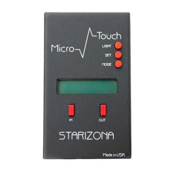 MicroTouch Autofocuser Operating Instructions Manual