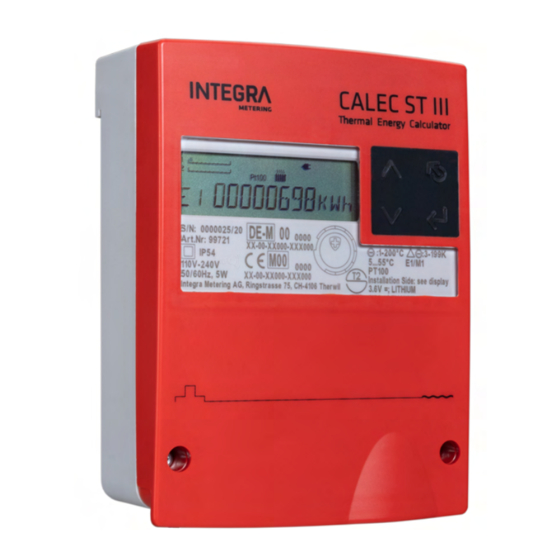 INTEGRA Metering CALEC ST III Manuals