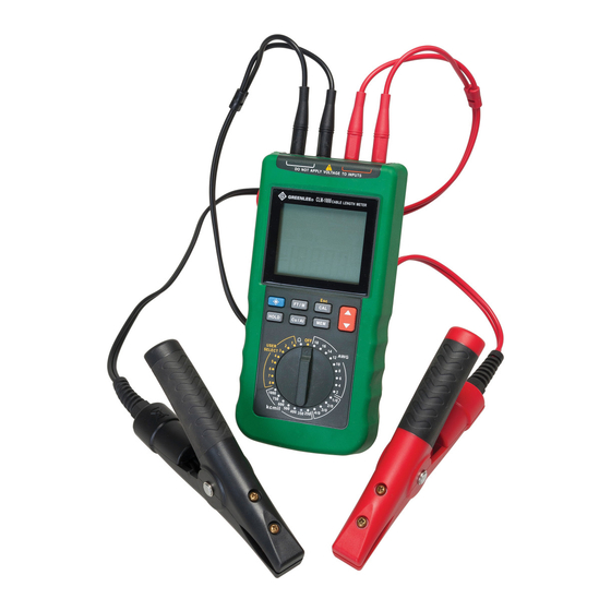 Textron Greenlee CLM-1000 Manual