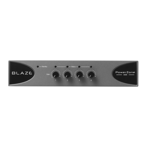 Blaze Audio PowerZone 252 Quick Start Manual