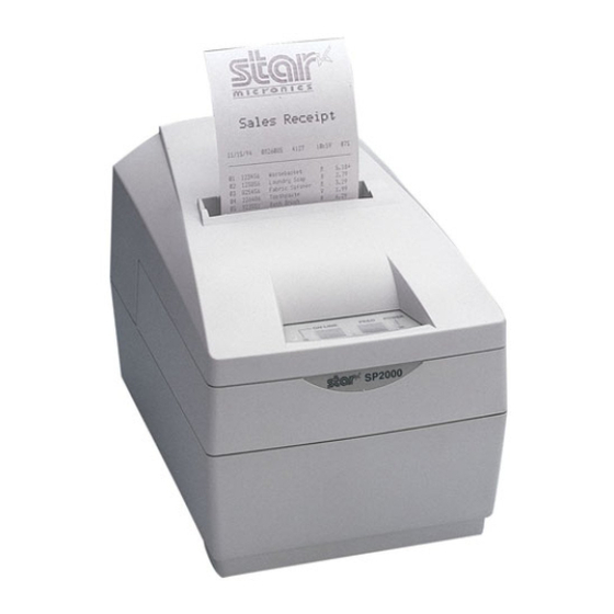Star Micronics SP2000 Install Manual