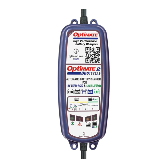 User Manuals: TecMate Optimate 2 Duo TM550 Charger