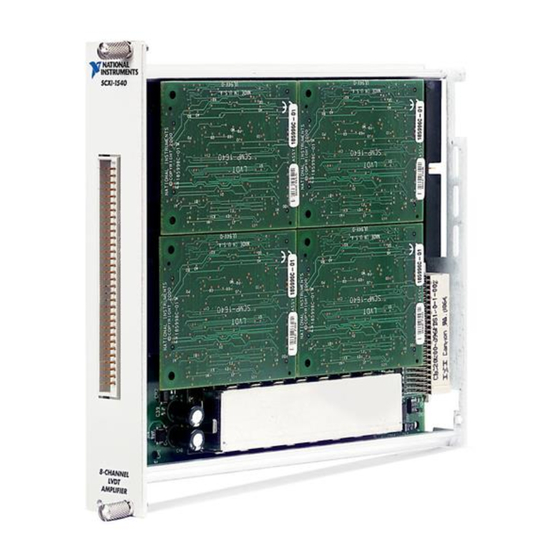 National Instruments SCXI-116 Series Quick Start Manual