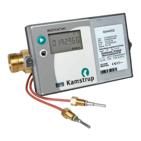 Kamstrup MULTICAL 601 Installation And User Manual