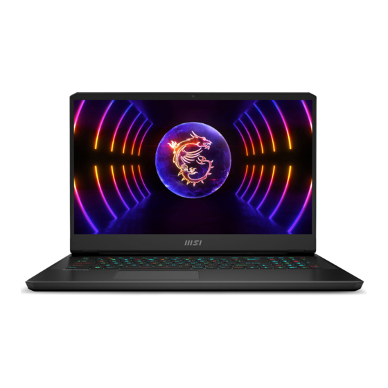 MSI Vector GP77 User Manual