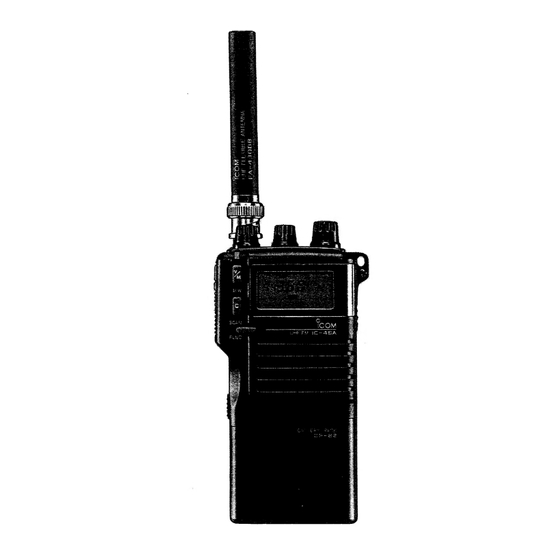 Icom IC-4SA: IC-4SE: Instruction Manual