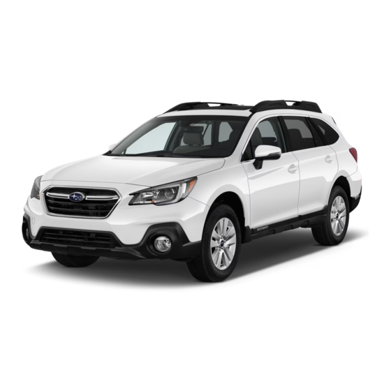 Subaru Outback 2019 Quick Manual