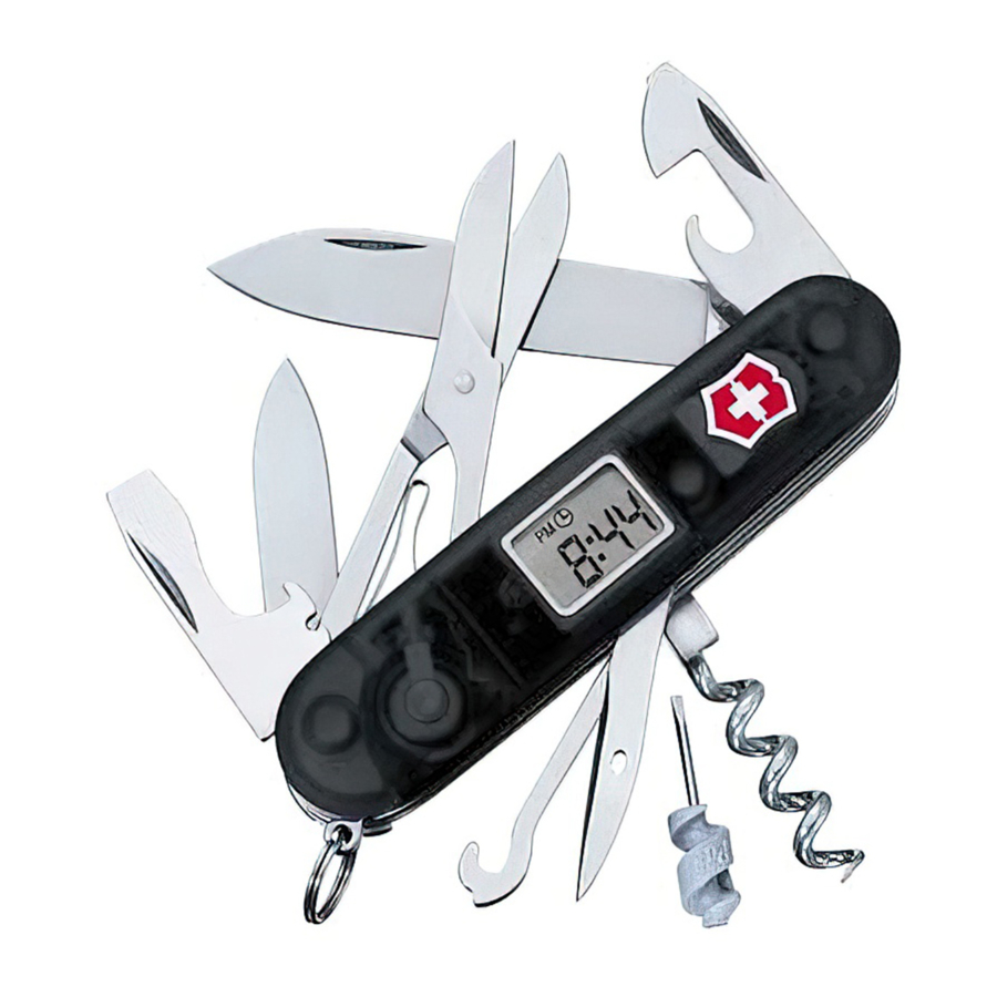 Victorinox VOYAGER - 91mm Swiss Army Knife, Digital Alarm Clock Manual