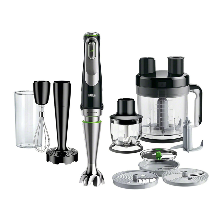 Braun MultiQuick 9, MQ 9137XL, MQ 9187XL, HB901AN Manual