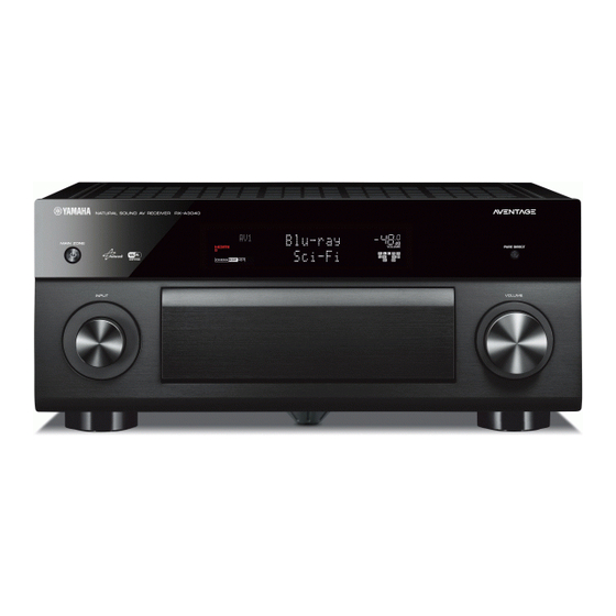 Yamaha RX-A3040 Additional Information