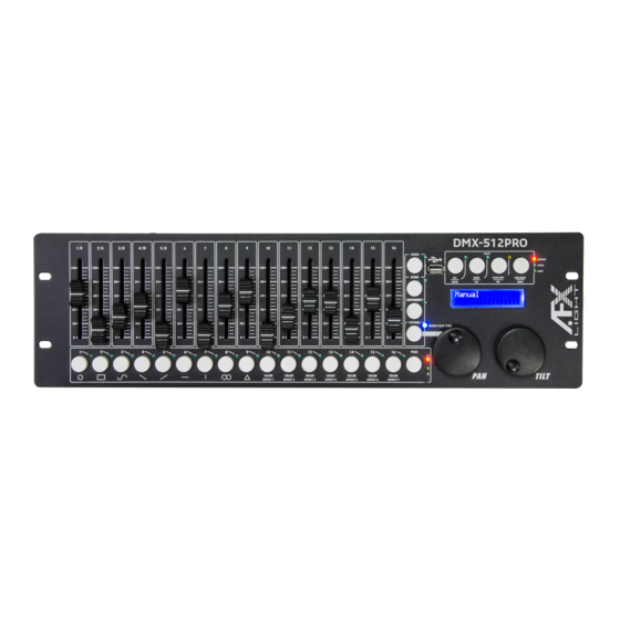 afx light DMX512-PRO Lighting Controller Manuals