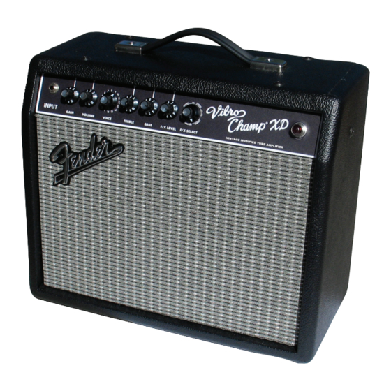 Fender Vibro Champ XD Owner's Manual