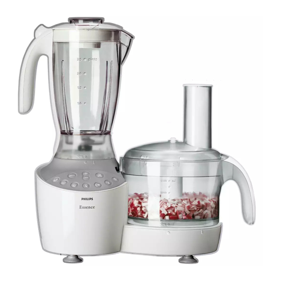 Philips Essence HR7754 Recipes & Directions For Use