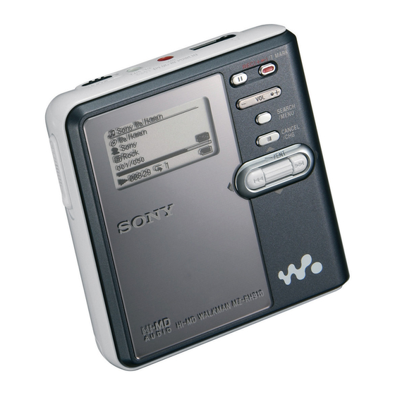 Sony MZ-RH910 Hi-MD Music Transfer Version 1 for Mac  (User Manual) Operating Instructions Manual