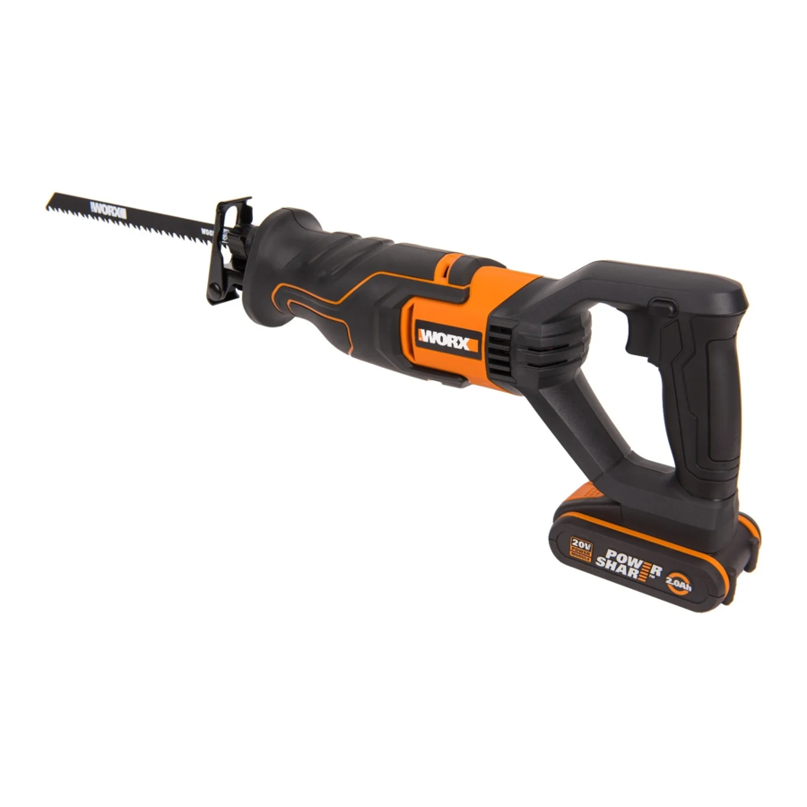 Worx WX500, WX500.9 - Reciprocating Saw Manual