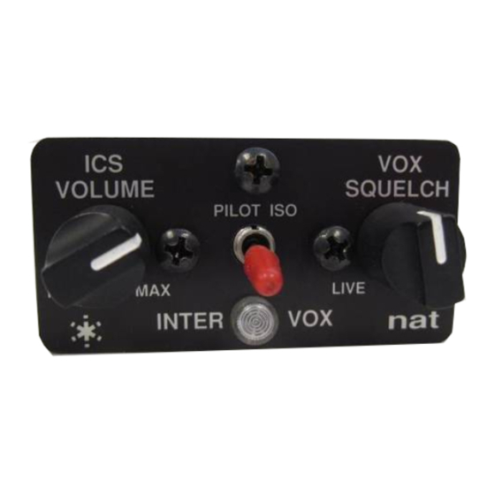 Nat AA80 InterVOX Installation And Operation Manual