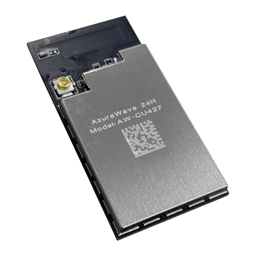 AzureWave AW-CU427-P Getting Started Manual