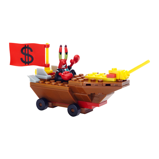 Mega  Blocks Nickelodeon SpongeBob SquarePants Mr. Krabs Racer Instruction
