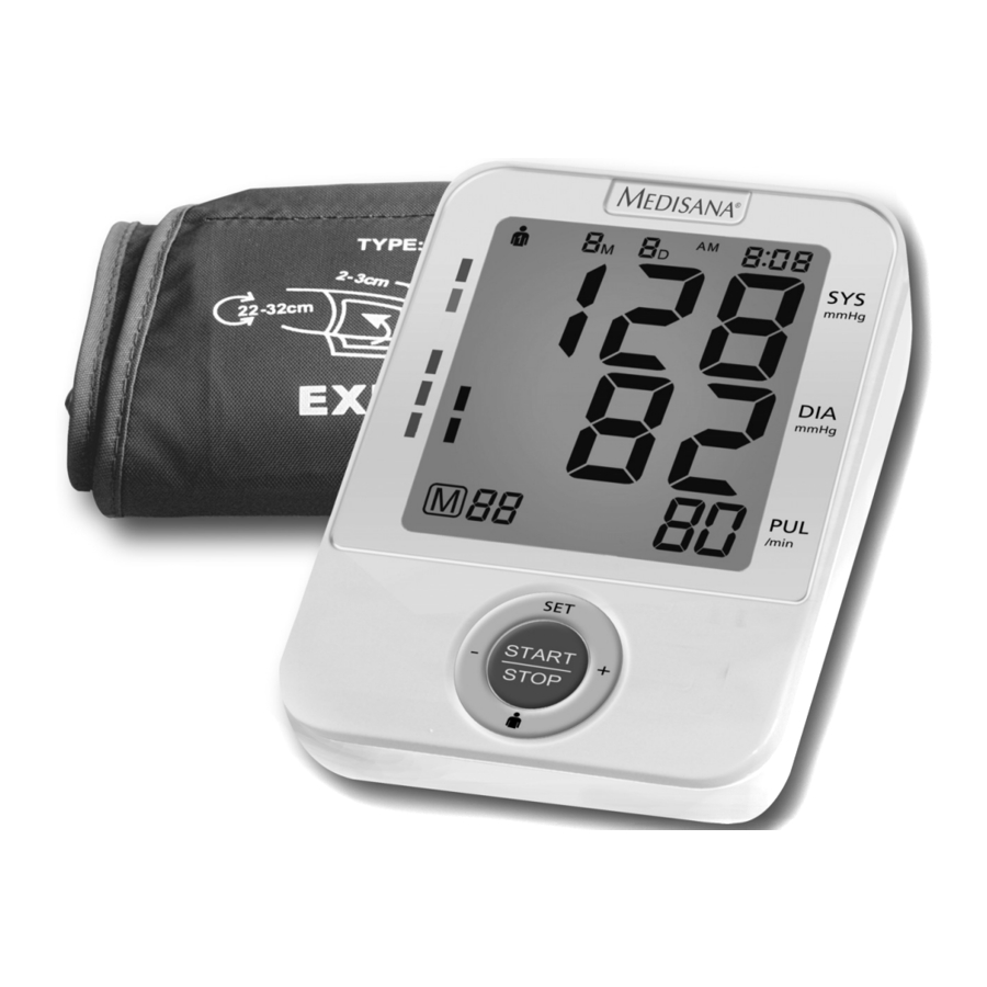 Medisana BU A50 - Blood Pressure Monitor Manual