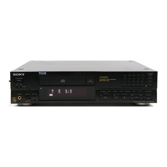 Sony CDP-X222ES Service Manual