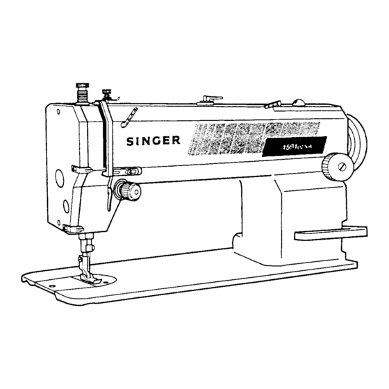 SINGER 1591D200A INSTRUCTION MANUAL Pdf Download ManualsLib