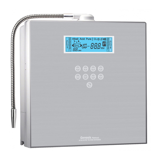 Genesis Platinum Alkaline Water Ionizer Manuals