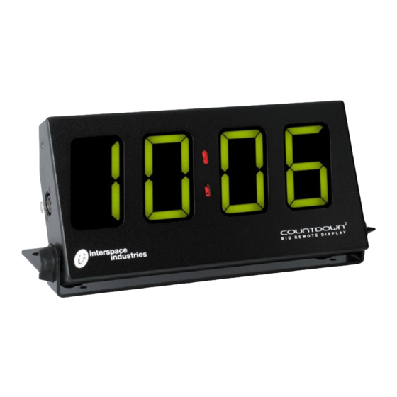 Interspace Industries CountDown Touch User Manual