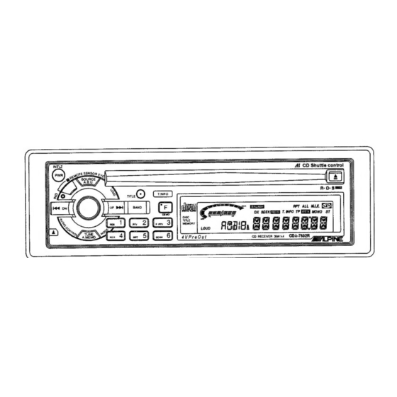 Alpine CDA-7832R Manual For Installation And Connections