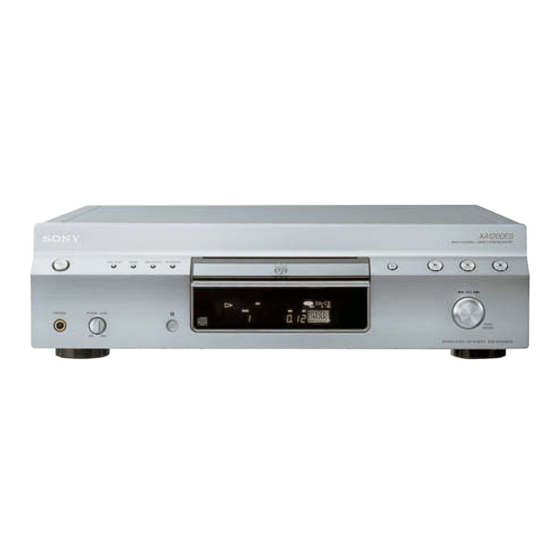 Sony SCD-XA1200ES Operating Instructions Manual