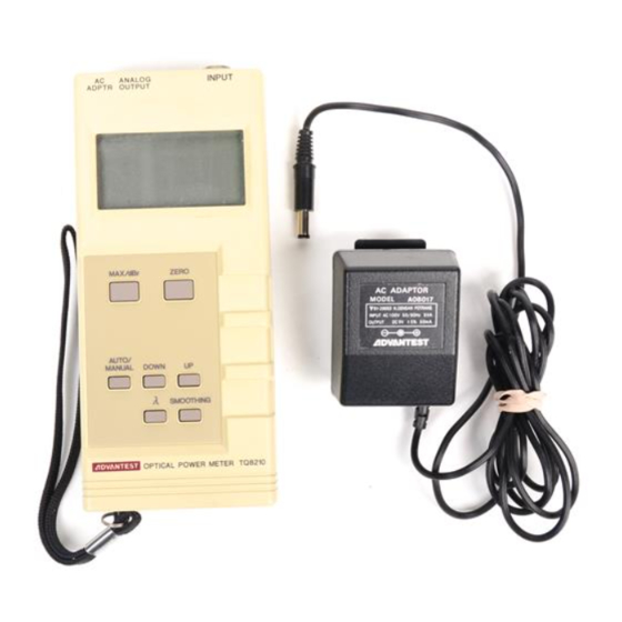 ADVANTEST TQ8210 Operation Manual