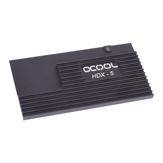 Alphacool HDX - 5 Manual