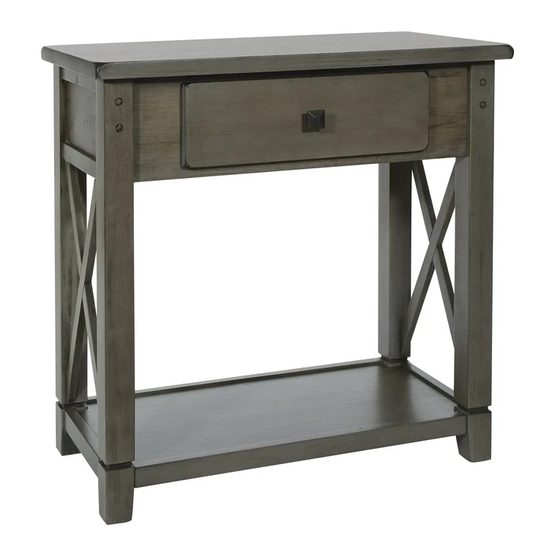 OSP Home Furnishings HILLSBORO FOYER HSB07 Assembly Instructions