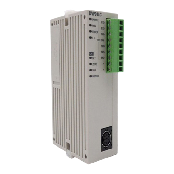 Delta DVP01LC-SL Instruction Sheet