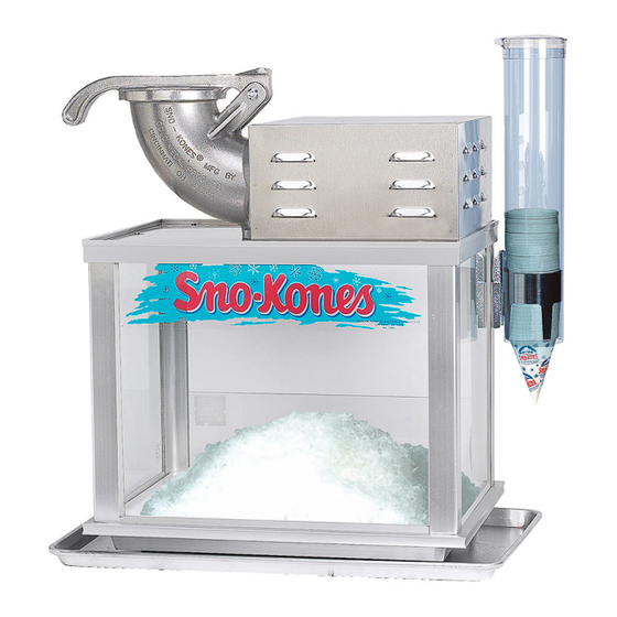 Gold Medal Sno-Konette 1002S Instruction Manual