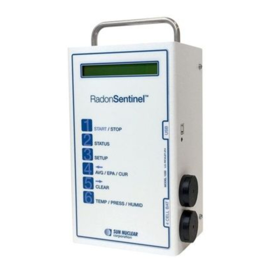 SunRADON Radon Sentinel 1030 User Manual