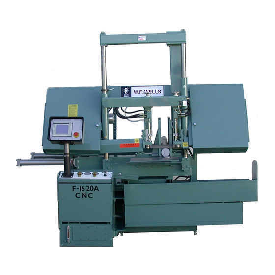 W.F. Wells L F-1620-A CNC Owner's Manual