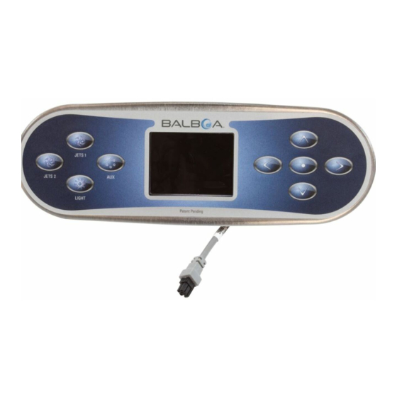 Balboa TP800 series User Interface Reference