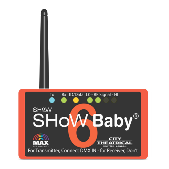 City Theatrical SHoW DMX SHoW Baby 6 Quick Start Manual