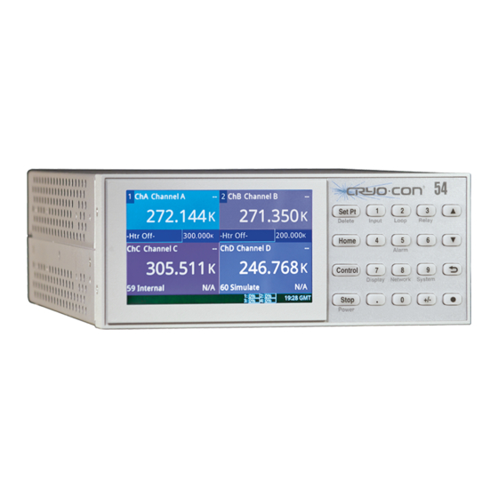 Cryo-con 54 Quick Start Manual