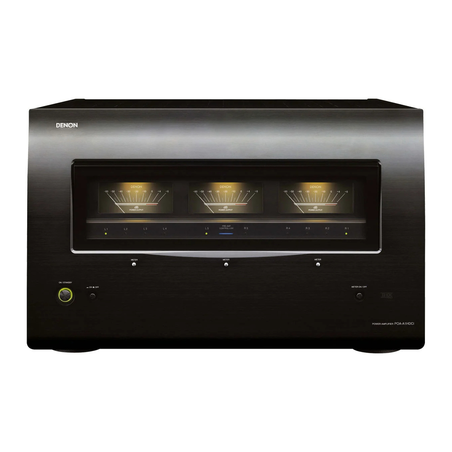 Denon POA-A1HDCI - POWER AMPLIFIER Manual