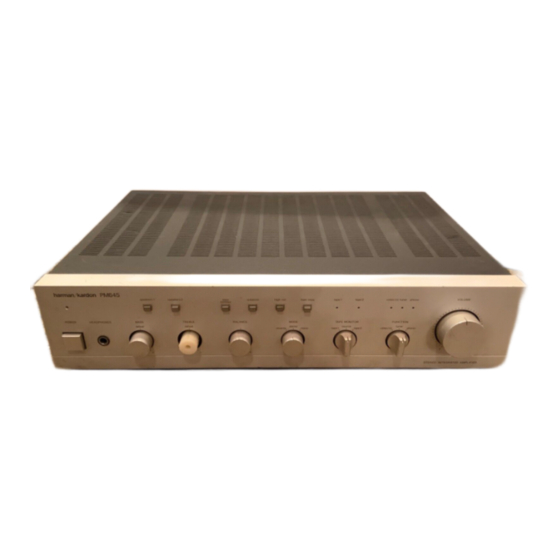 Harman PM645 Owner's Manual