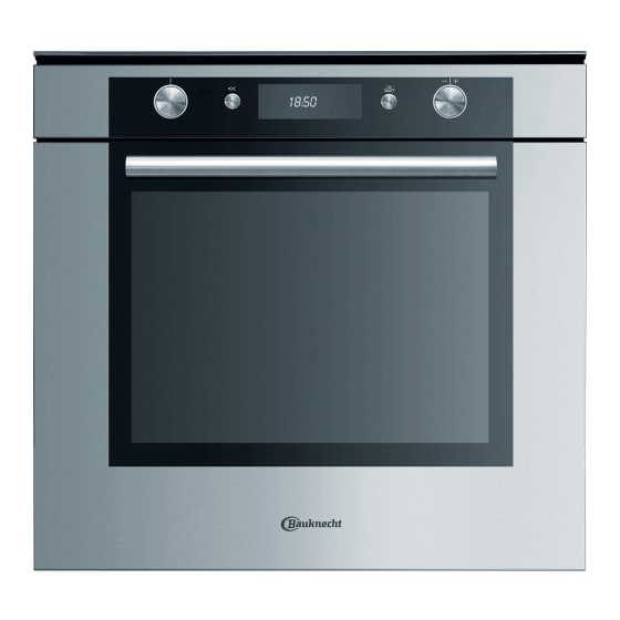 Bauknecht Oven Important Safety Instructions Manual
