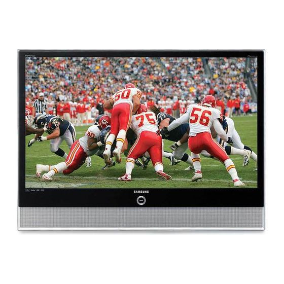 Samsung DLP TV HL-R5678W Manual De L'utilisateur