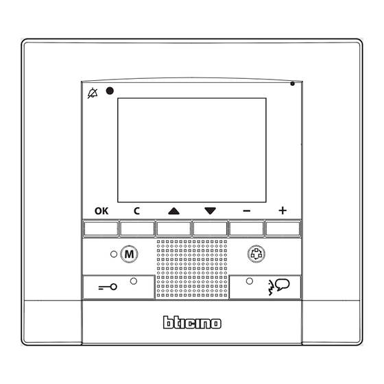Bticino Polyx Memory 344163 Technical Sheet