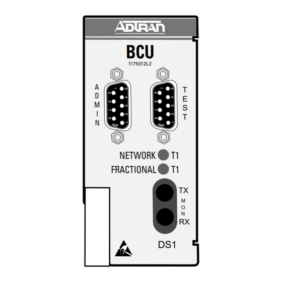 ADTRAN Total Access 750 BCU DSX-1 Installation And Maintenance Manual