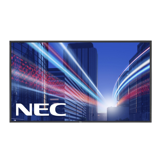 NEC MultiSync X474HB Manuals