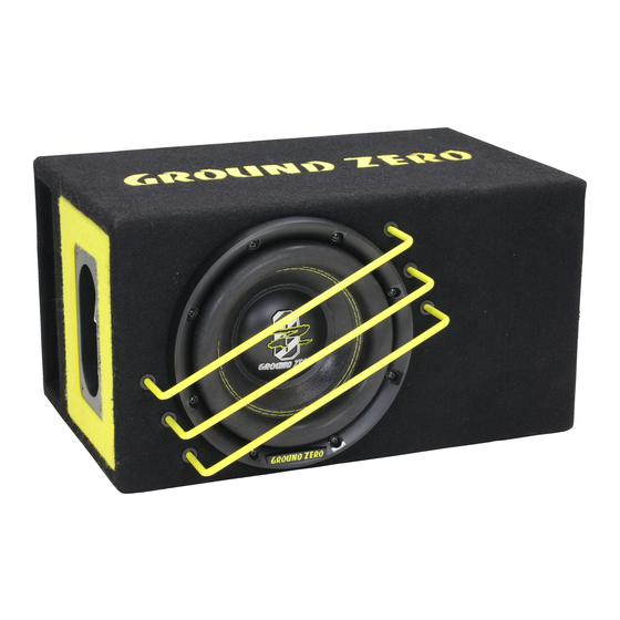 Ground Zero GZHW 20SPL Owner's Manual