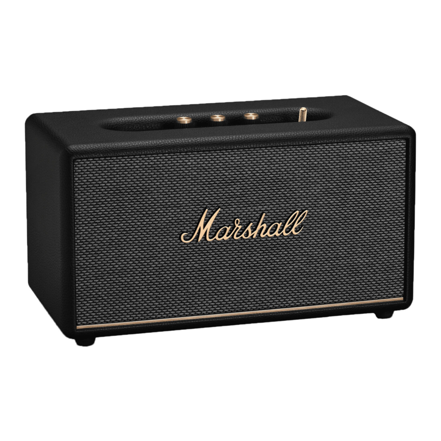 Marshall Stanmore III - Home Bluetooth Speaker Manual | ManualsLib