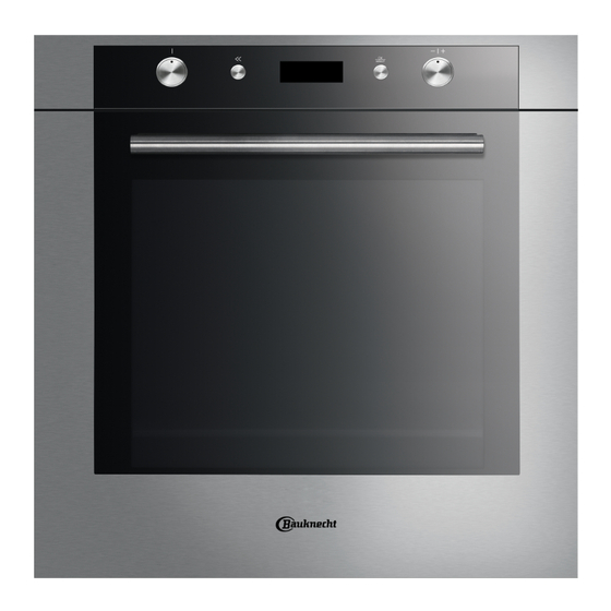Bauknecht Oven Important Safety Instructions Manual